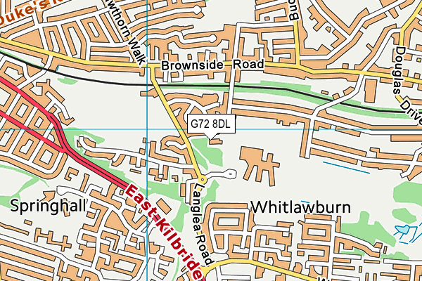 G72 8DL map - OS VectorMap District (Ordnance Survey)