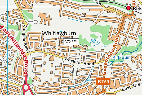 G72 8EL map - OS VectorMap District (Ordnance Survey)