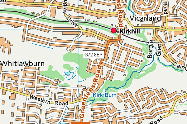 G72 8EP map - OS VectorMap District (Ordnance Survey)