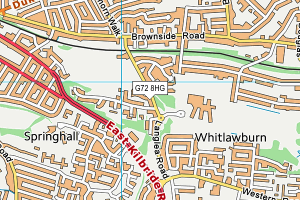 G72 8HG map - OS VectorMap District (Ordnance Survey)