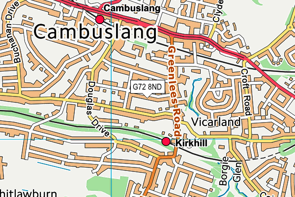 G72 8ND map - OS VectorMap District (Ordnance Survey)