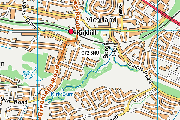 G72 8NU map - OS VectorMap District (Ordnance Survey)