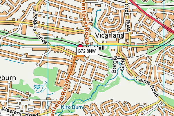 G72 8NW map - OS VectorMap District (Ordnance Survey)