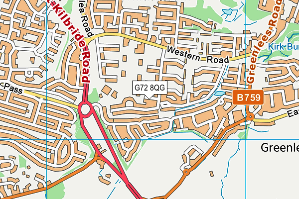 G72 8QG map - OS VectorMap District (Ordnance Survey)