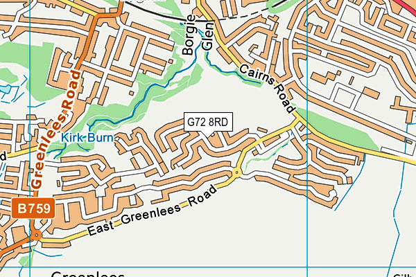 G72 8RD map - OS VectorMap District (Ordnance Survey)