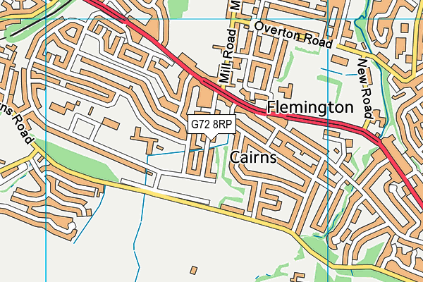 G72 8RP map - OS VectorMap District (Ordnance Survey)