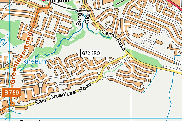 G72 8RQ map - OS VectorMap District (Ordnance Survey)