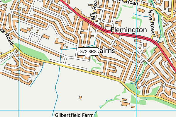 G72 8RS map - OS VectorMap District (Ordnance Survey)