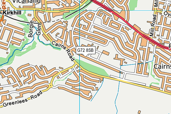 G72 8SB map - OS VectorMap District (Ordnance Survey)