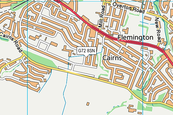 G72 8SN map - OS VectorMap District (Ordnance Survey)