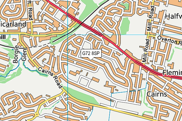 G72 8SP map - OS VectorMap District (Ordnance Survey)