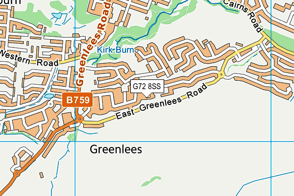 G72 8SS map - OS VectorMap District (Ordnance Survey)
