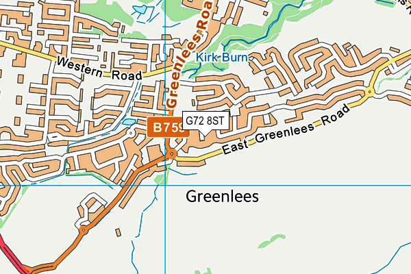G72 8ST map - OS VectorMap District (Ordnance Survey)