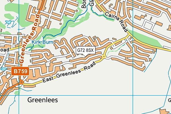 G72 8SX map - OS VectorMap District (Ordnance Survey)