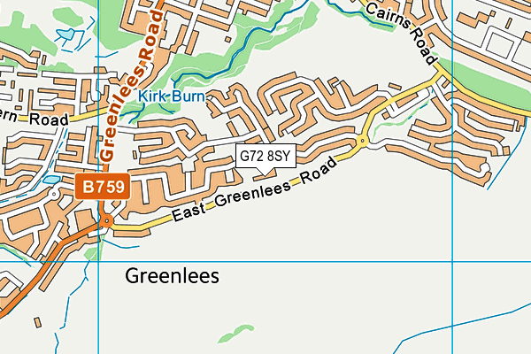 G72 8SY map - OS VectorMap District (Ordnance Survey)