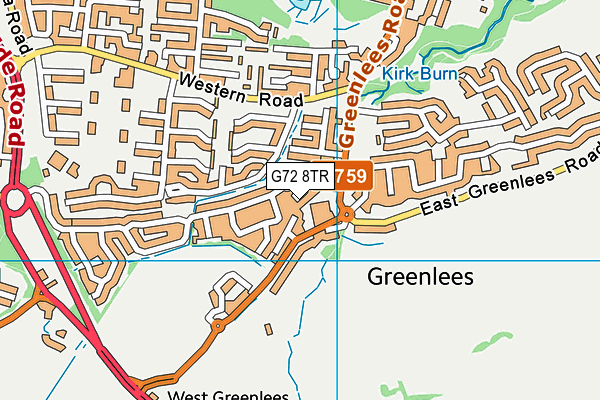 G72 8TR map - OS VectorMap District (Ordnance Survey)