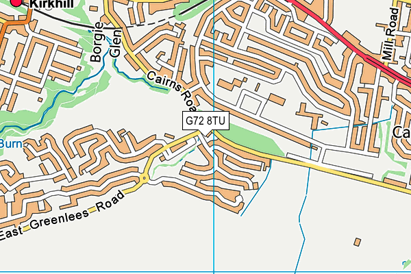 G72 8TU map - OS VectorMap District (Ordnance Survey)