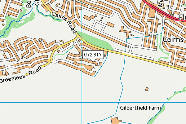 G72 8TY map - OS VectorMap District (Ordnance Survey)