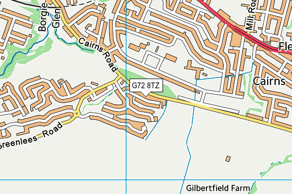 G72 8TZ map - OS VectorMap District (Ordnance Survey)