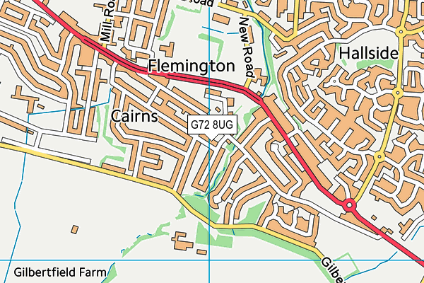 G72 8UG map - OS VectorMap District (Ordnance Survey)