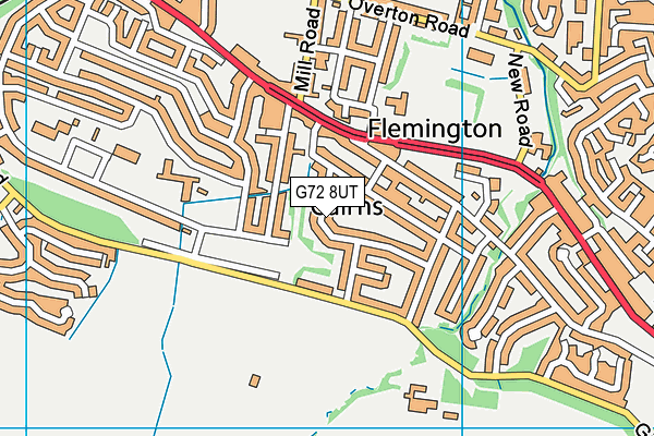 G72 8UT map - OS VectorMap District (Ordnance Survey)