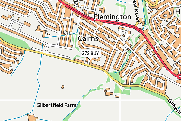 G72 8UY map - OS VectorMap District (Ordnance Survey)