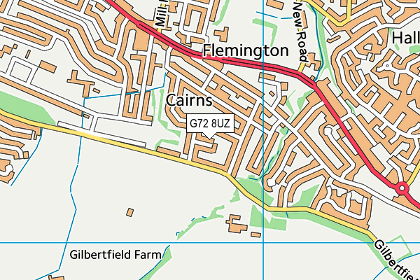 G72 8UZ map - OS VectorMap District (Ordnance Survey)