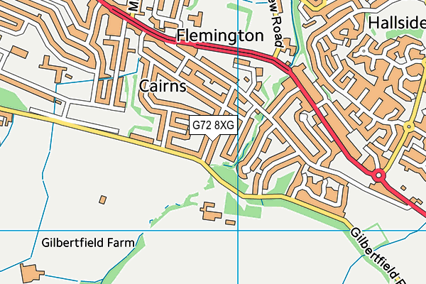 G72 8XG map - OS VectorMap District (Ordnance Survey)