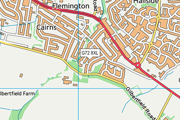 G72 8XL map - OS VectorMap District (Ordnance Survey)