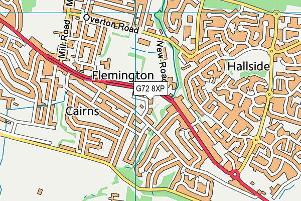 G72 8XP map - OS VectorMap District (Ordnance Survey)