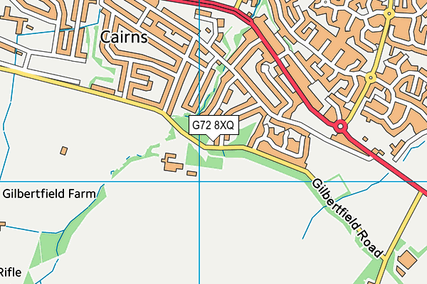 G72 8XQ map - OS VectorMap District (Ordnance Survey)