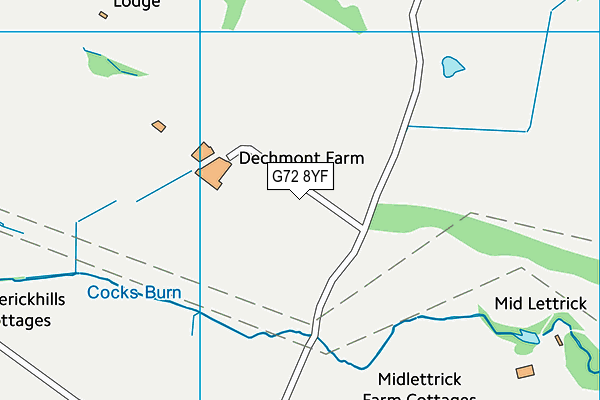 G72 8YF map - OS VectorMap District (Ordnance Survey)
