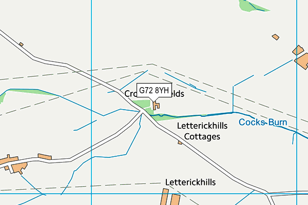 G72 8YH map - OS VectorMap District (Ordnance Survey)
