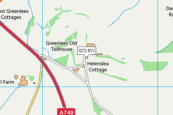 G72 8YJ map - OS VectorMap District (Ordnance Survey)