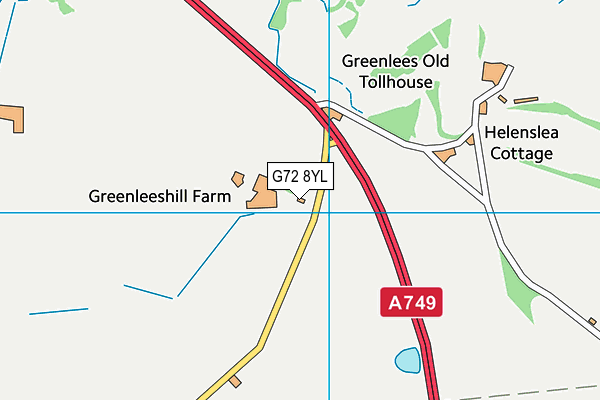 G72 8YL map - OS VectorMap District (Ordnance Survey)