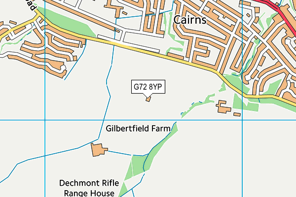 G72 8YP map - OS VectorMap District (Ordnance Survey)