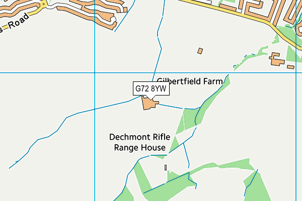G72 8YW map - OS VectorMap District (Ordnance Survey)