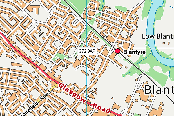 G72 9AP map - OS VectorMap District (Ordnance Survey)