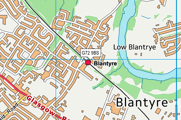 G72 9BS map - OS VectorMap District (Ordnance Survey)