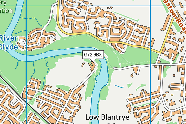 G72 9BX map - OS VectorMap District (Ordnance Survey)