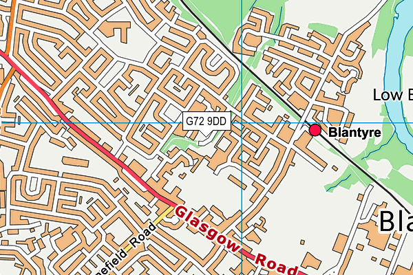 G72 9DD map - OS VectorMap District (Ordnance Survey)