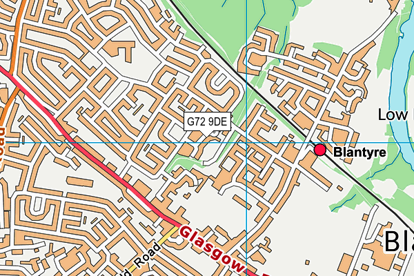 G72 9DE map - OS VectorMap District (Ordnance Survey)
