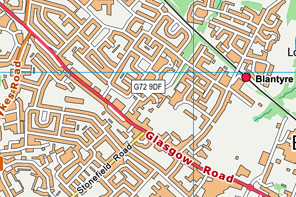 G72 9DF map - OS VectorMap District (Ordnance Survey)