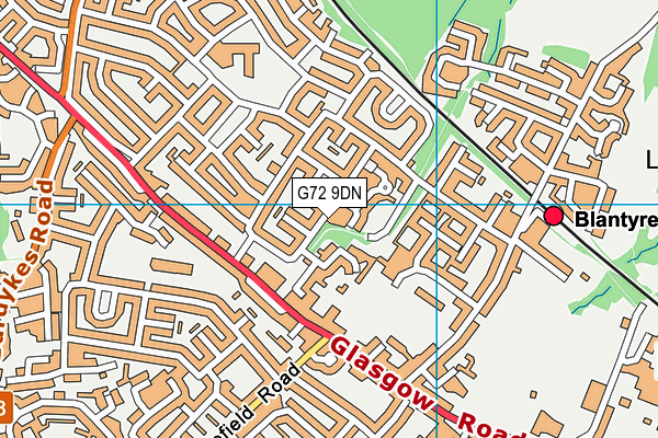 G72 9DN map - OS VectorMap District (Ordnance Survey)