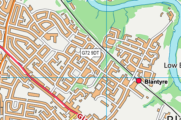 G72 9DT map - OS VectorMap District (Ordnance Survey)
