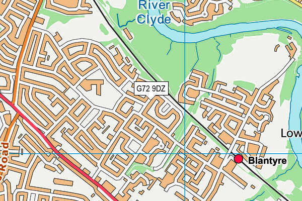 G72 9DZ map - OS VectorMap District (Ordnance Survey)