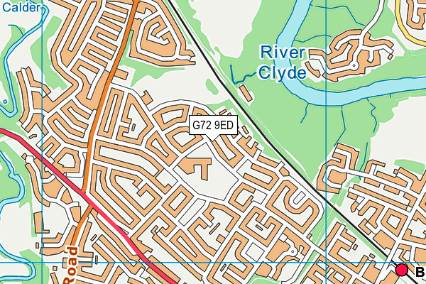 G72 9ED map - OS VectorMap District (Ordnance Survey)