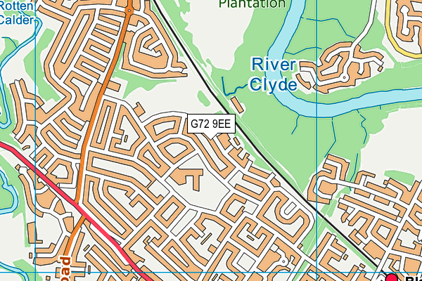 G72 9EE map - OS VectorMap District (Ordnance Survey)