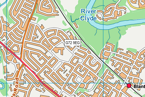 G72 9EG map - OS VectorMap District (Ordnance Survey)
