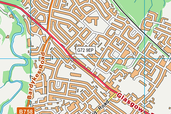 G72 9EP map - OS VectorMap District (Ordnance Survey)